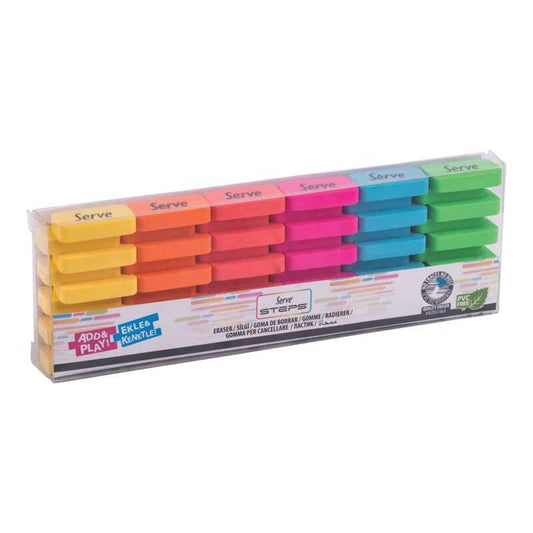 Serve Steps Eraser 6 Colors
