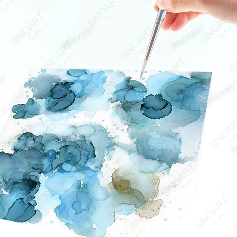 Sinoart Watercolor Short Handle Nylon Brush Plastic Tube Brush Set