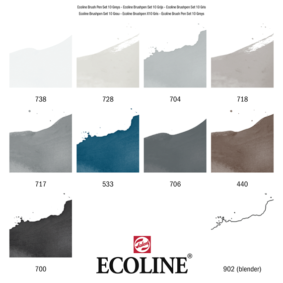 Ecoline Brush Pens - Grey Set 11509805