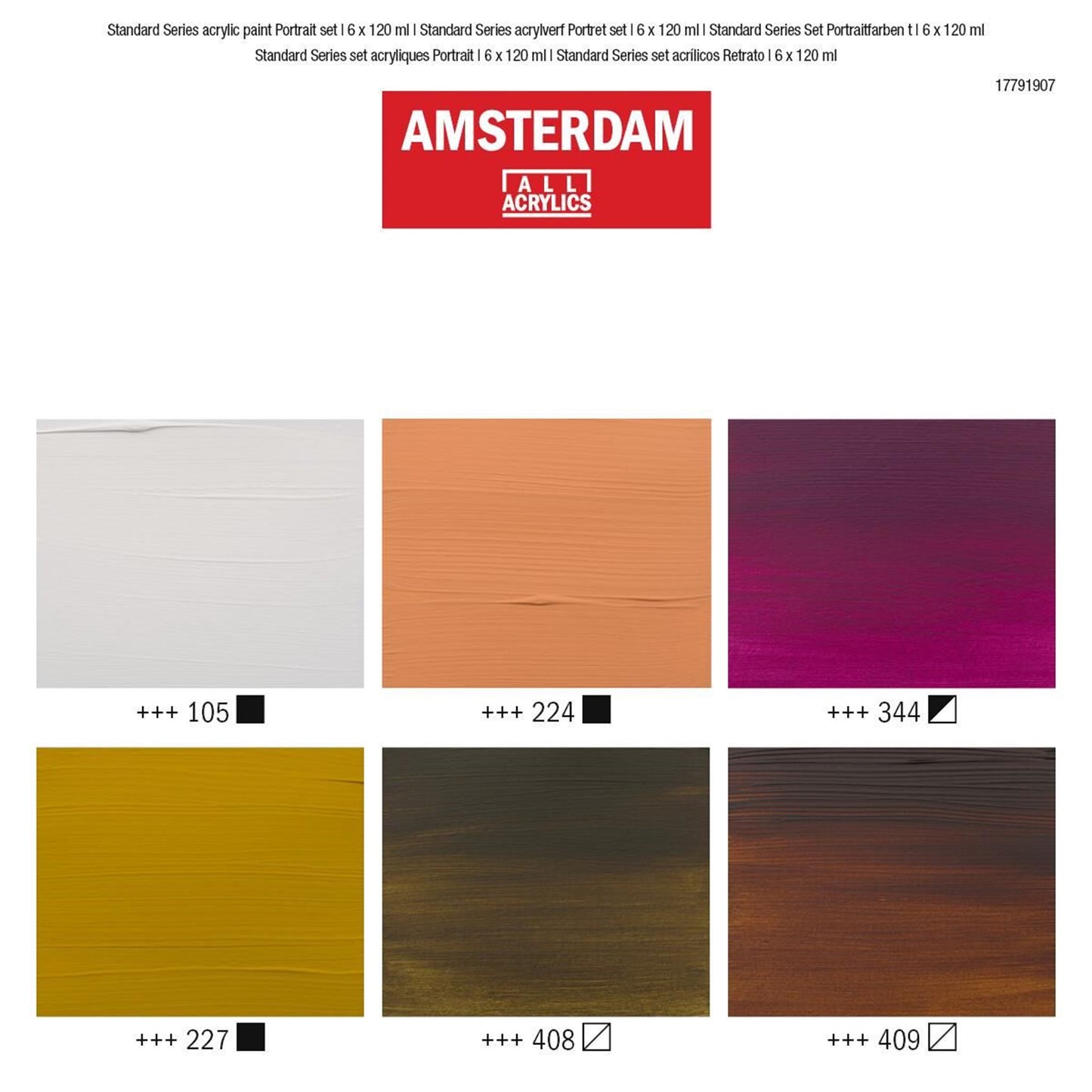 Amsterdam Standard Series acrylic paint portrait set | 6 x 120 ml