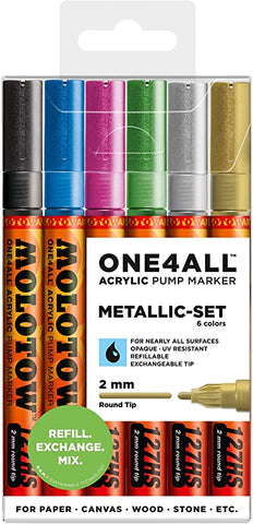 Molotow Acrylic Marker 2mm 1/6 set 200.197