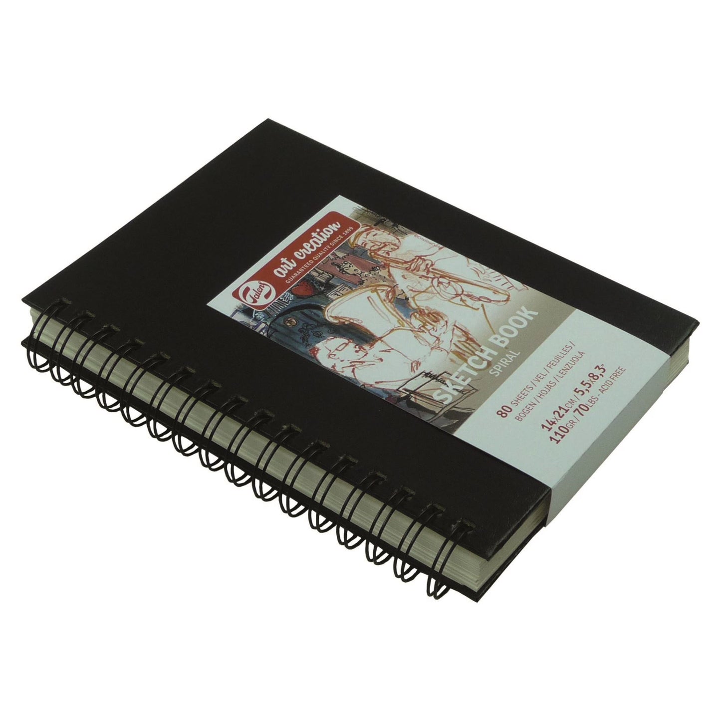 Art Creation Sketchbook Spiral 14 x 21cm 110g  80 Sheets