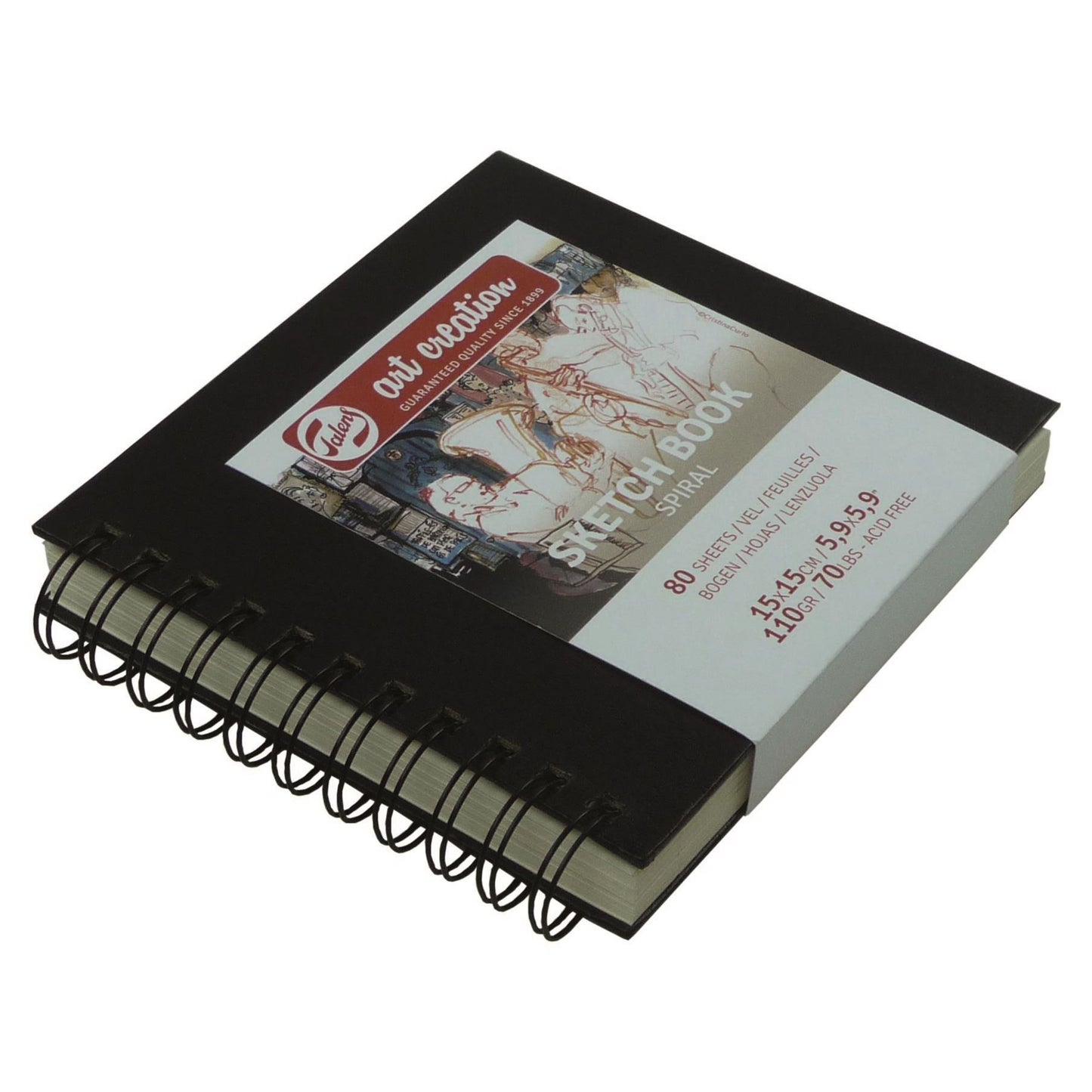 Art Creation Sketchbook Spiral 15 x 15cm 110g 80 Sheets