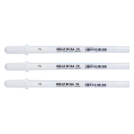 Sakura Gelly Roll Set - Bright White Gel Pens 10 BOLD