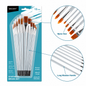 Sinoart Long Handle Brush Set 12pcs