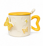 Ceramic Cup Yellow Butterfly