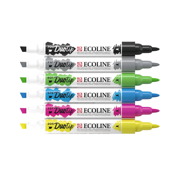 Ecoline Duotip marker set Basic | 6 colours