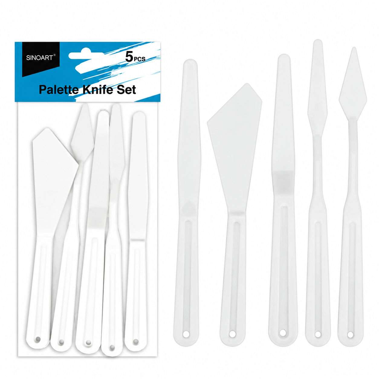 Sinoart Plastic Palette Knife 5pcs