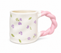 Ceramic Cup Violet Flowers