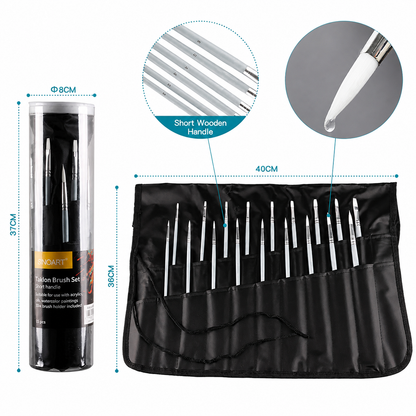 Sinoart Watercolor Tube Brush Set 18pcs