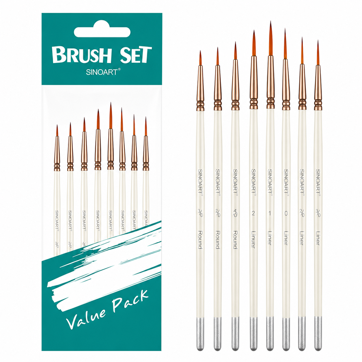 Sinoart Artist Detail Brush Set 8pcs