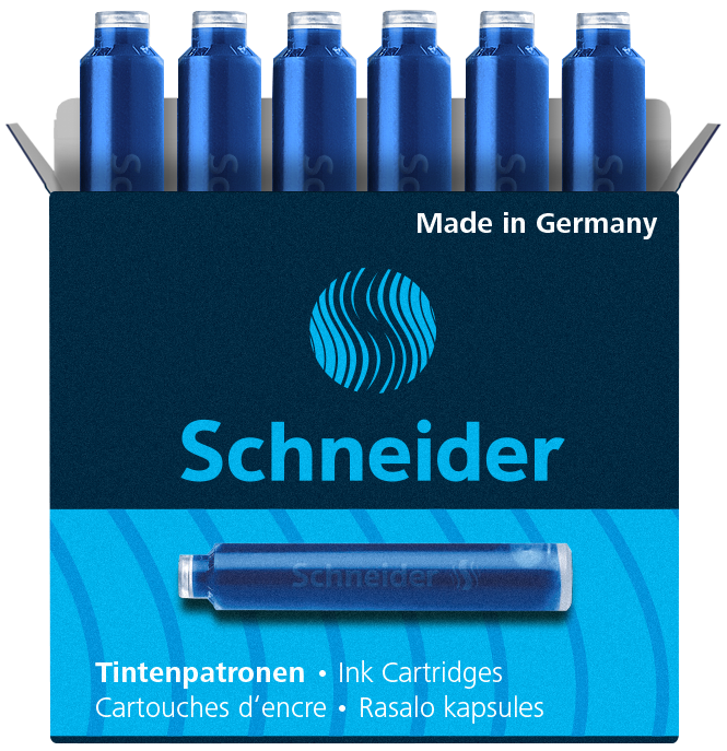 Schneider Ink Cartridges Blue - Patrona 1/6