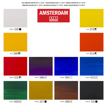 Amsterdam Acrylics 12x20ml Set 17820412