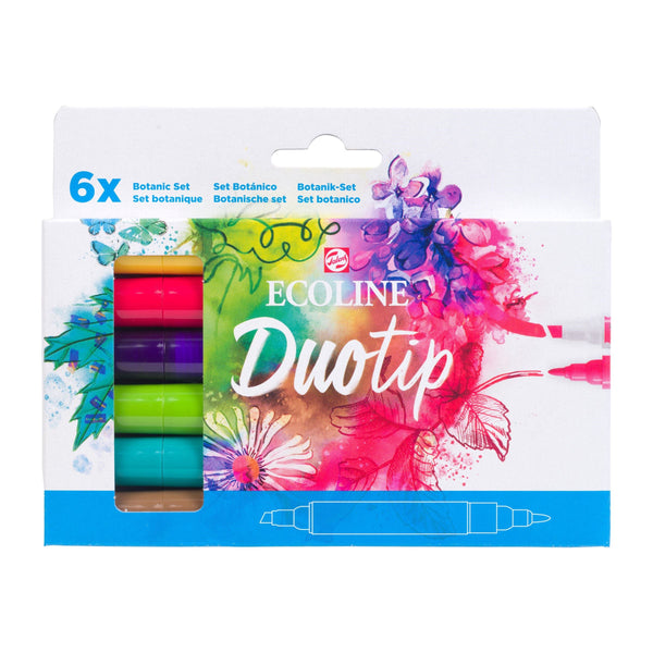 Ecoline Duotip marker set Botanic | 6 colours