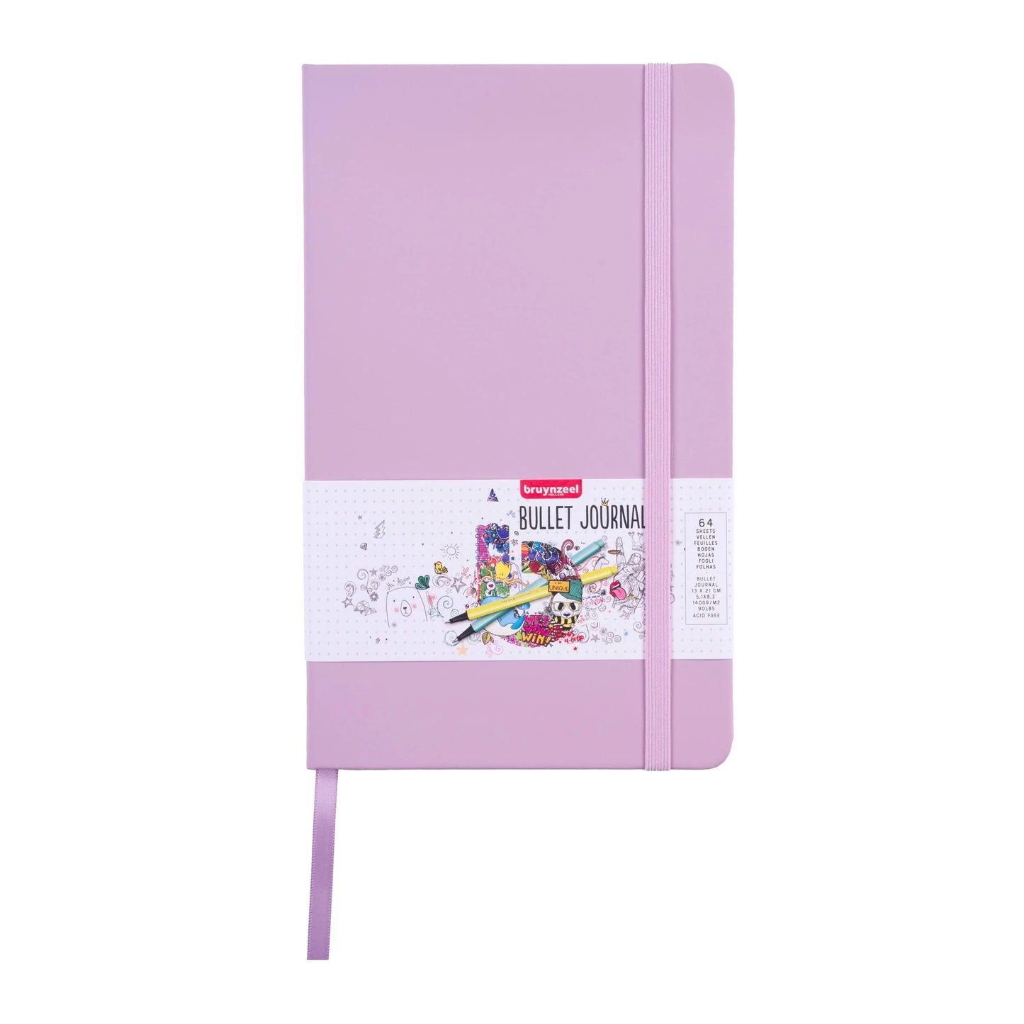 Bruynzeel Bullet journal Lilac 13x21 cm,140g, 64sheets