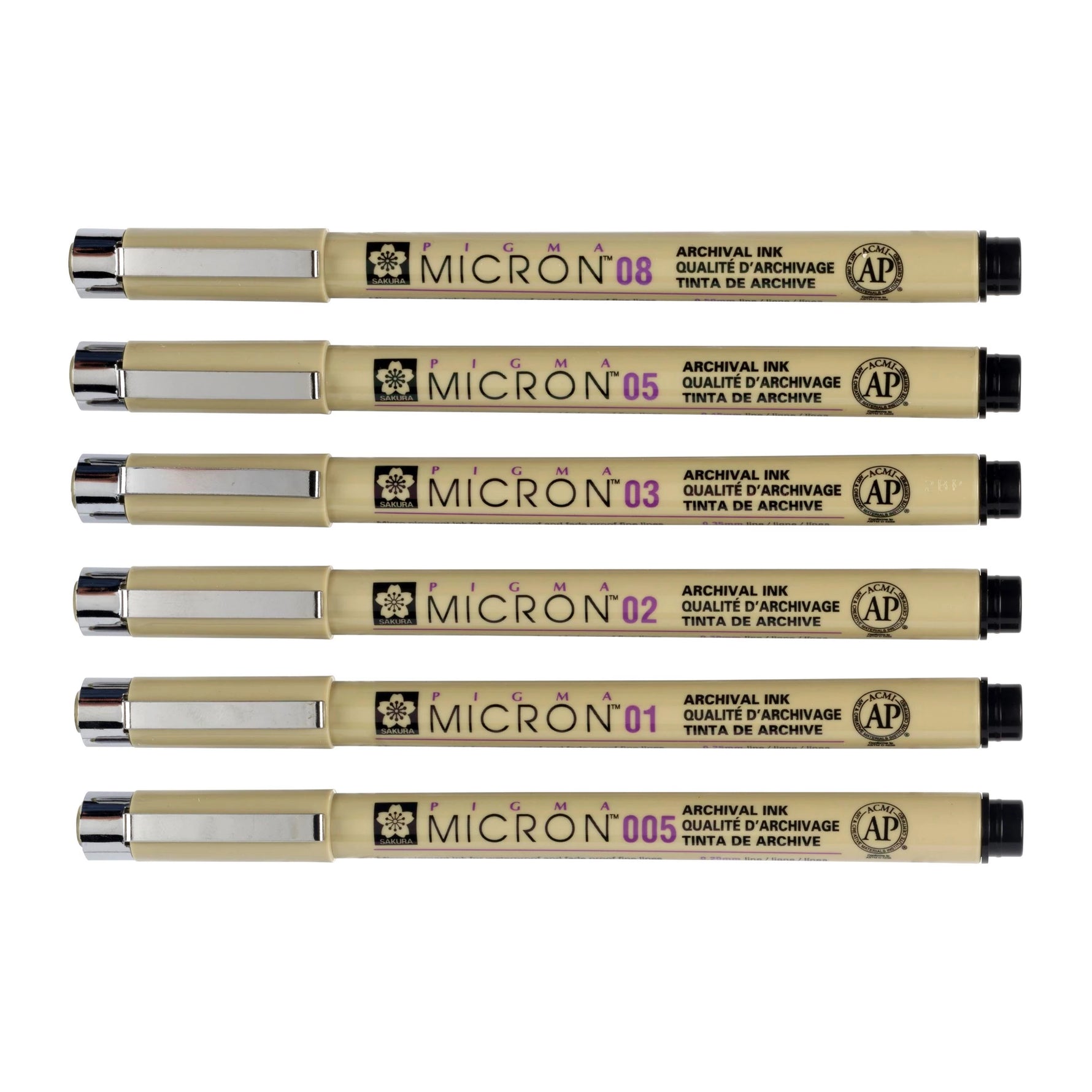 Sakura Pigma Micron fineliner promotion set | 4 + 2 free