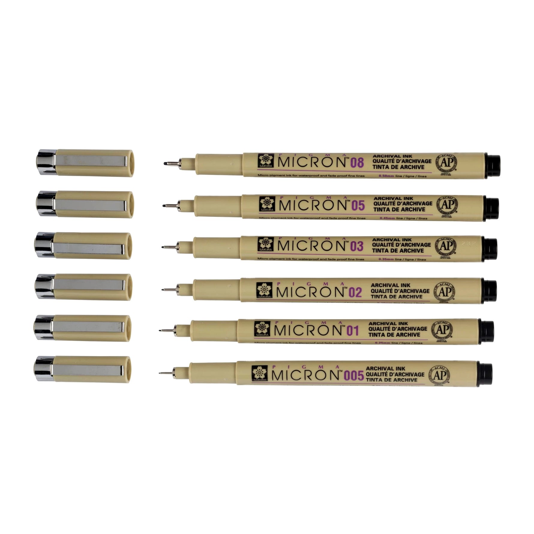 Sakura Pigma Micron fineliner promotion set | 4 + 2 free