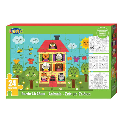 Luna puzzle animals 24pcs 621588