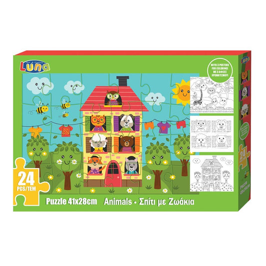 Luna puzzle animals 24pcs 621588