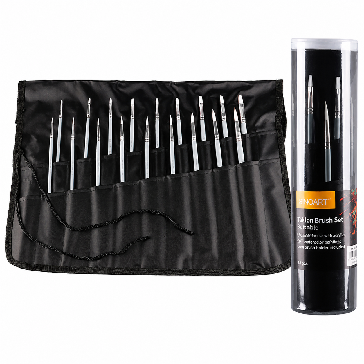 Sinoart Watercolor Tube Brush Set 18pcs