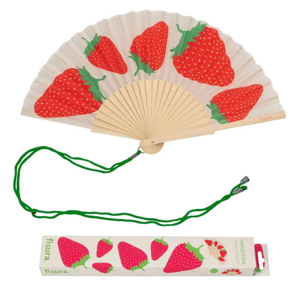 Hand Fan Strawberries
