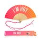 Hand Fan "I'm Hot" pink and Orange Gradient