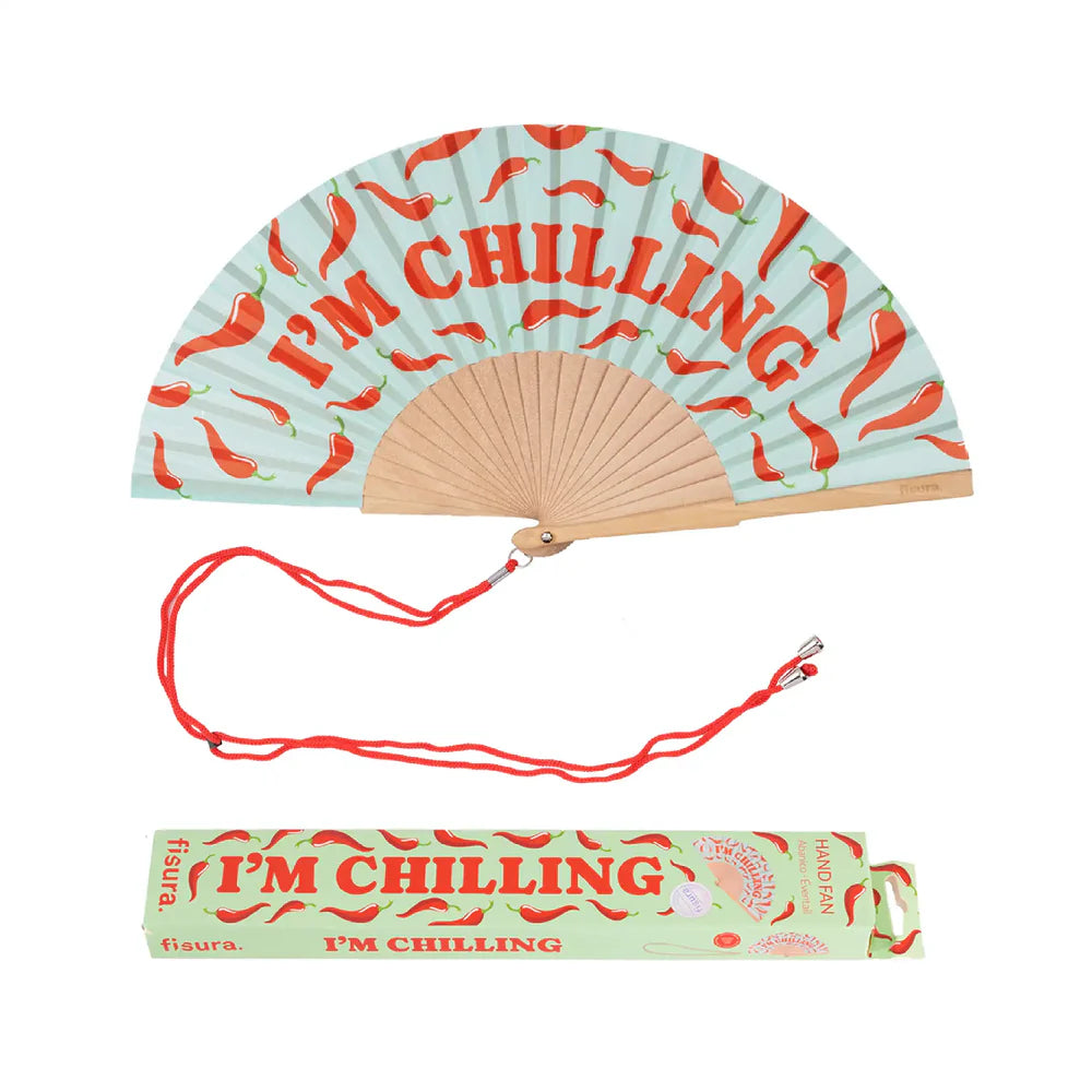 Hand Fan ‘'Im Chilling" Mint