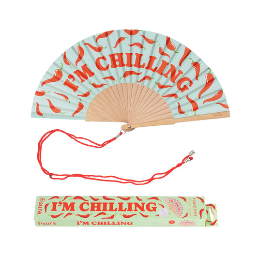 Hand Fan ‘'Im Chilling" Mint