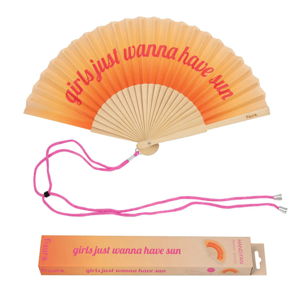 Hand Fan "Girls Just Wanna Have Sun"