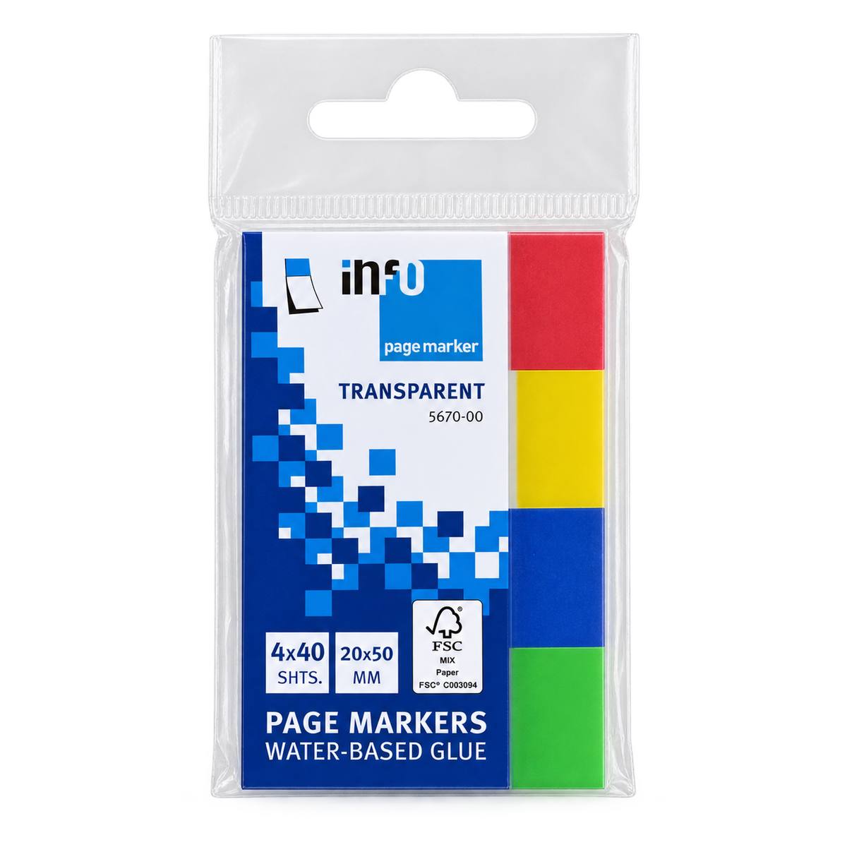 Info Notes Page Marker Transparent 4x40sheets
