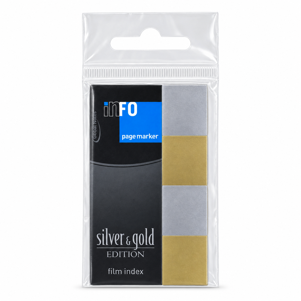 Info Notes Page Marker Silver & Gold 4x25sheets