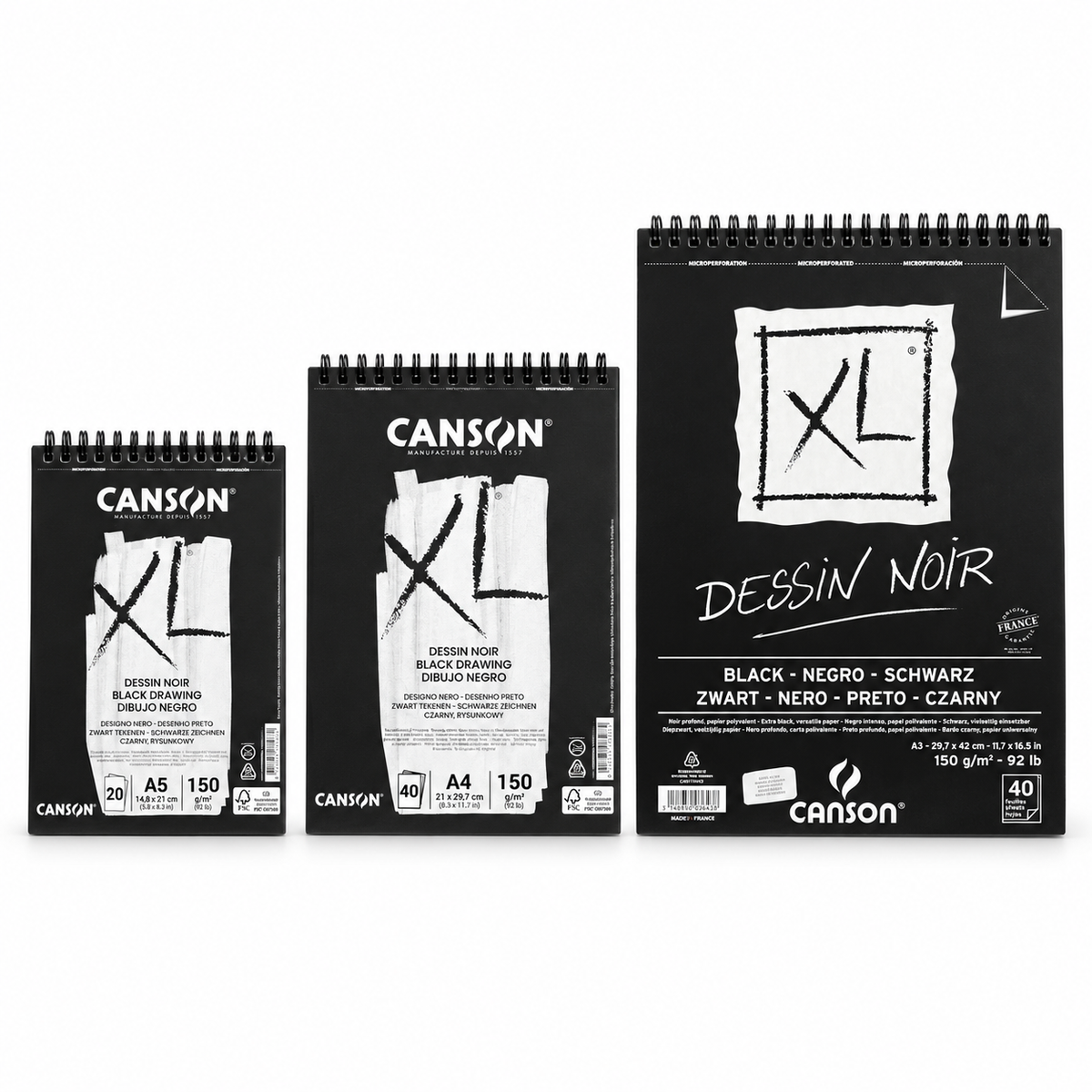 Canson XL Dessin Noir 150gr