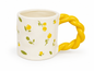 Ceramic Cup Yellow Flowers