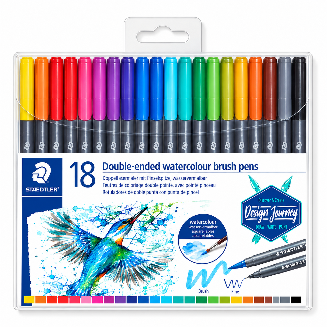 Staedtler Double-ended watercolour brush pen 3001 TB18