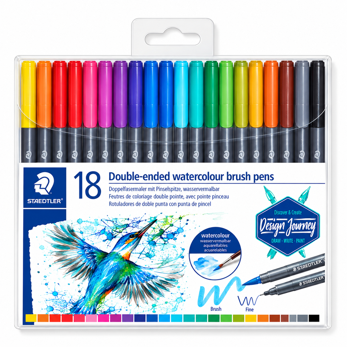 Staedtler Double-ended watercolour brush pen 3001 TB18