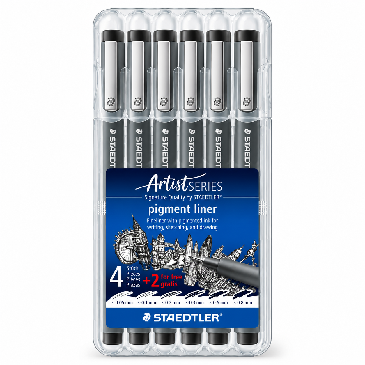 Staedtler Pigment Liner Set 4+2 Gratis