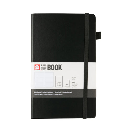 Sakura Ruled Hard Cover Notebook 13x21 Black