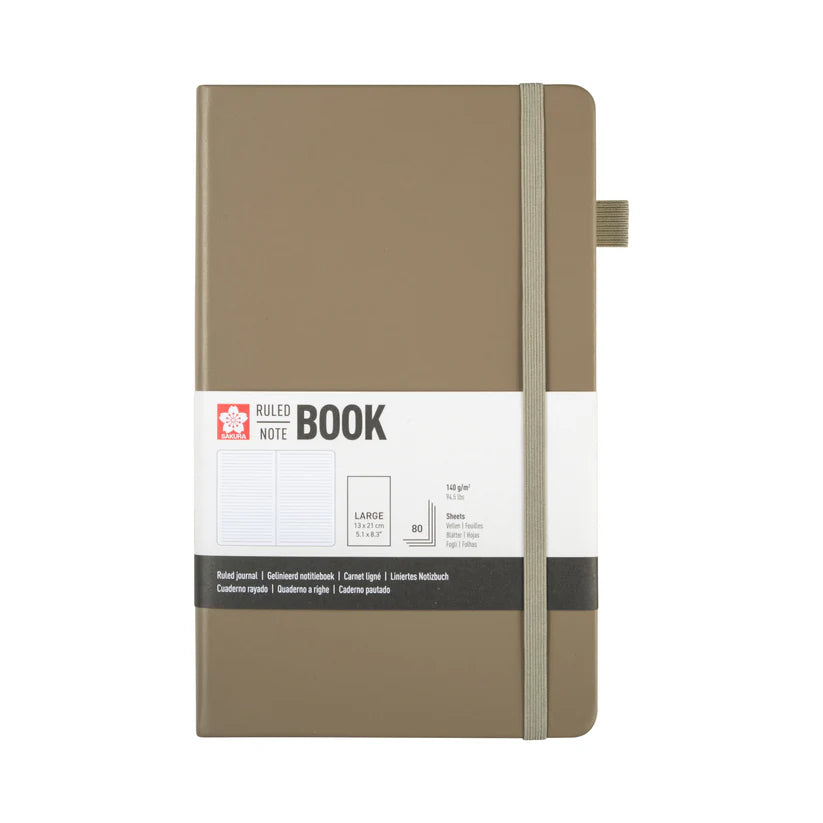 Sakura Ruled Hard Cover Notebook 13x21 Cinder