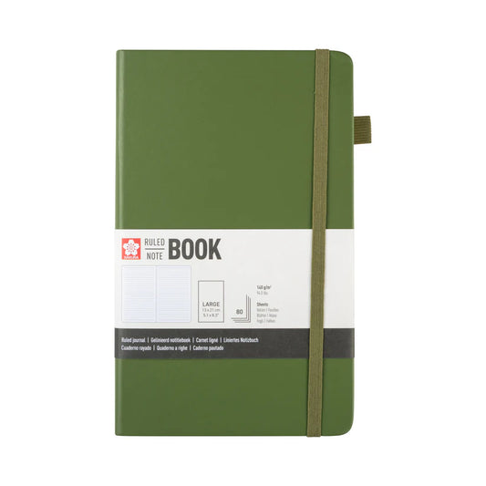 Sakura Ruled Hard Cover Notebook 13x21 Pine Needle
