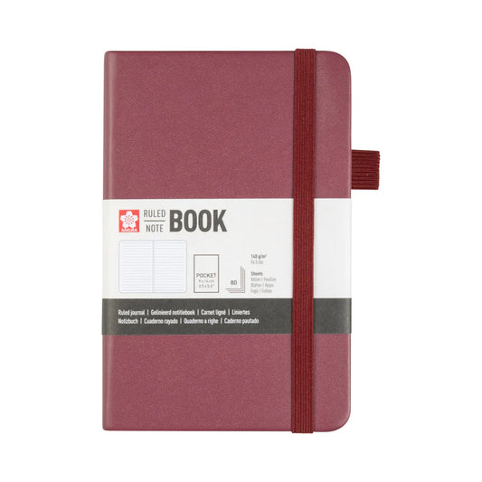 Sakura Ruled Hard Cover Notebook 9x14 Mulberry