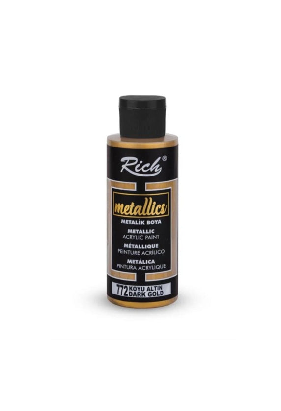 Rich Metallic Paint 120ml Dark Gold