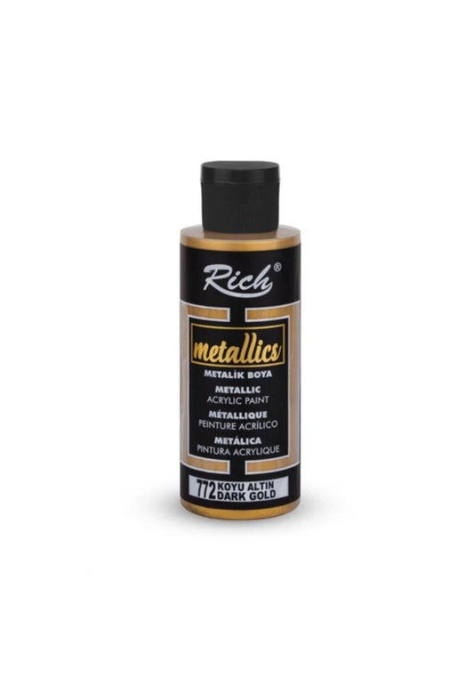 Rich Metallic Paint 120ml Dark Gold