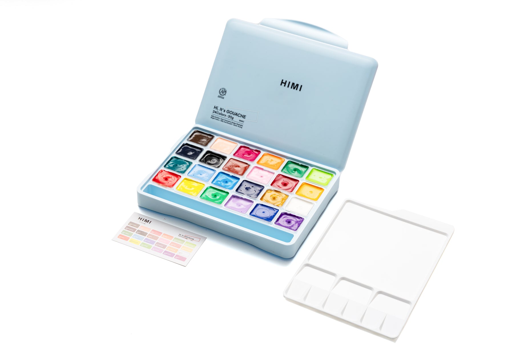 Himi Jelly Cup Gouache Set-24 Colours (Ice Blue Case)