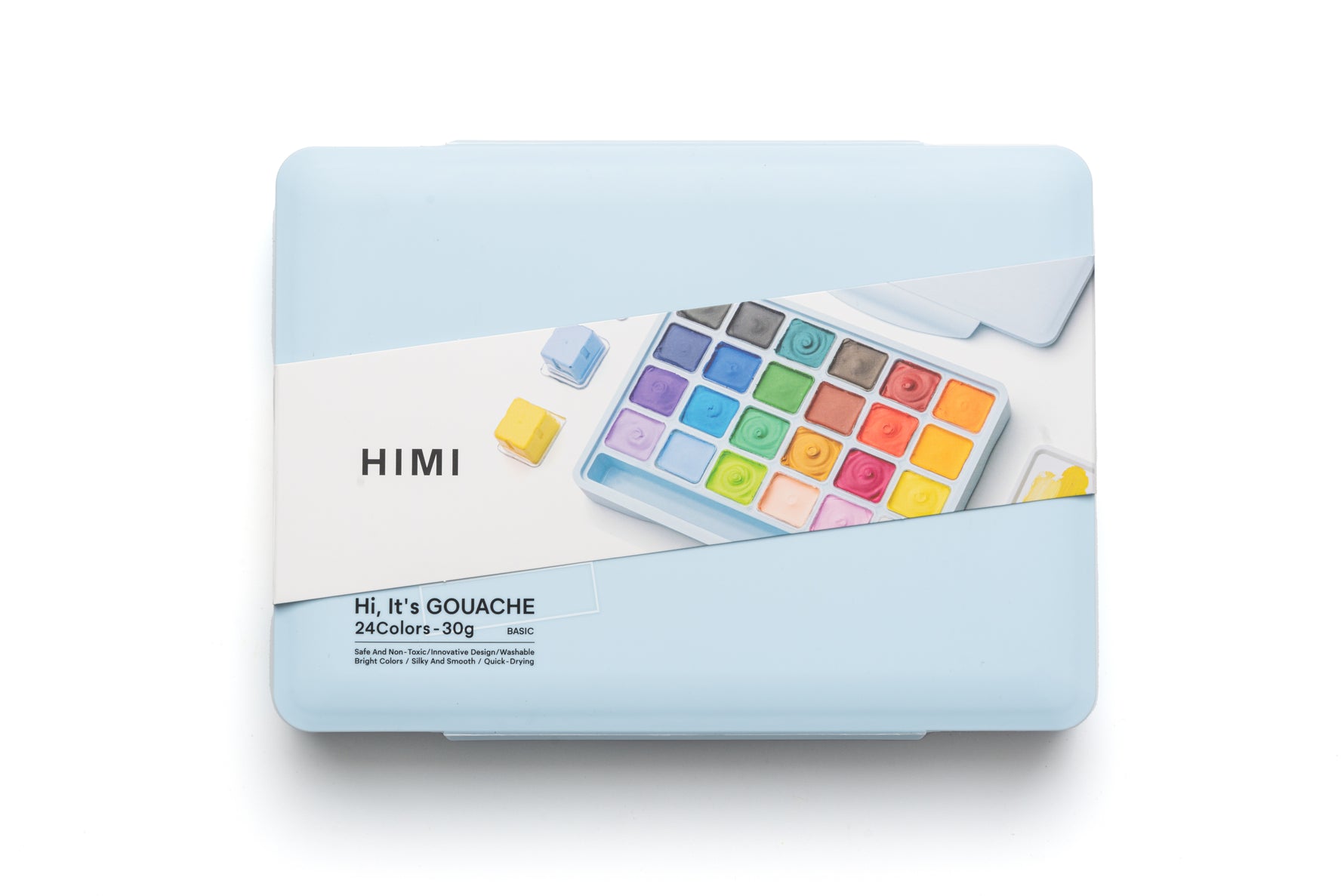 Himi Jelly Cup Gouache Set-24 Colours (Ice Blue Case)