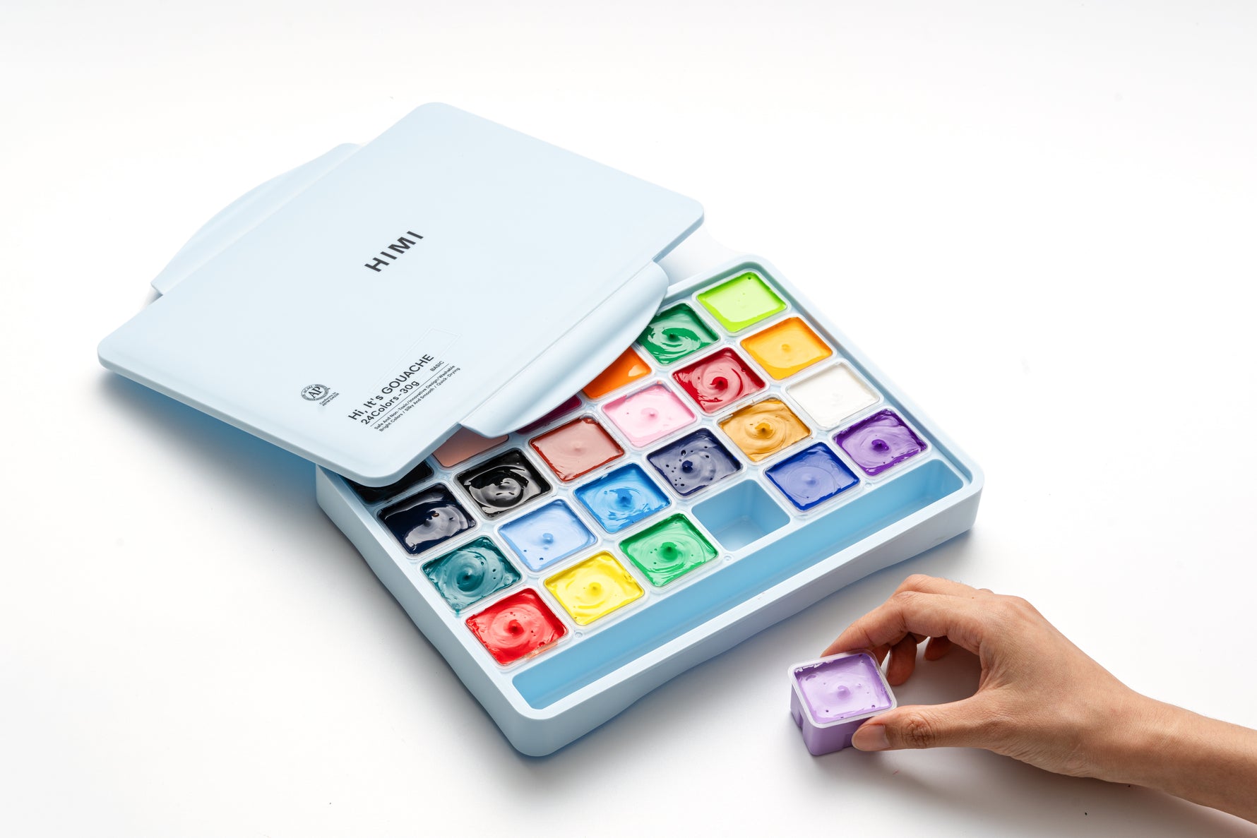 Himi Jelly Cup Gouache Set-24 Colours (Ice Blue Case)