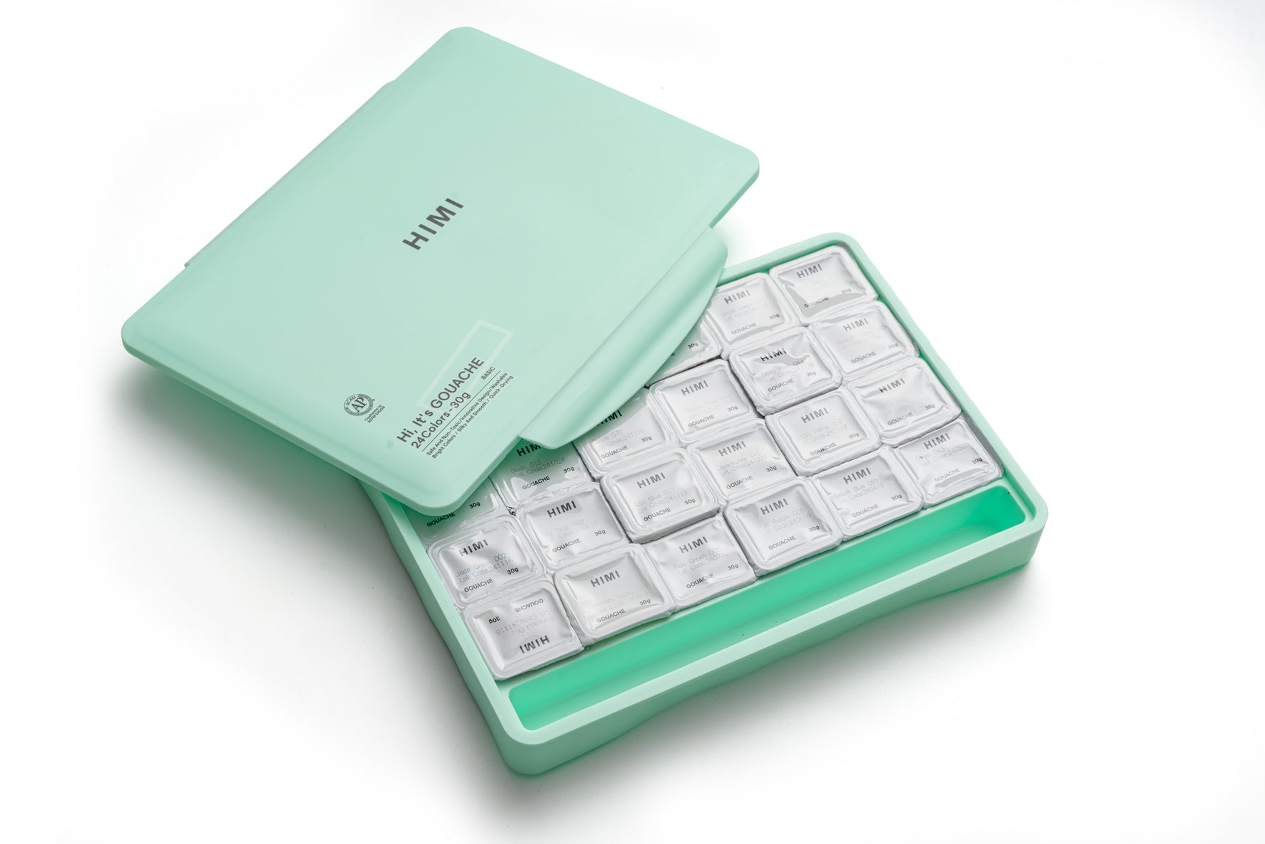 Himi Jelly Cup Gouache Set-24 Colours (Green Case)
