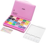 Himi Jelly Cup Gouache Set-24 Colours (Pink Case)