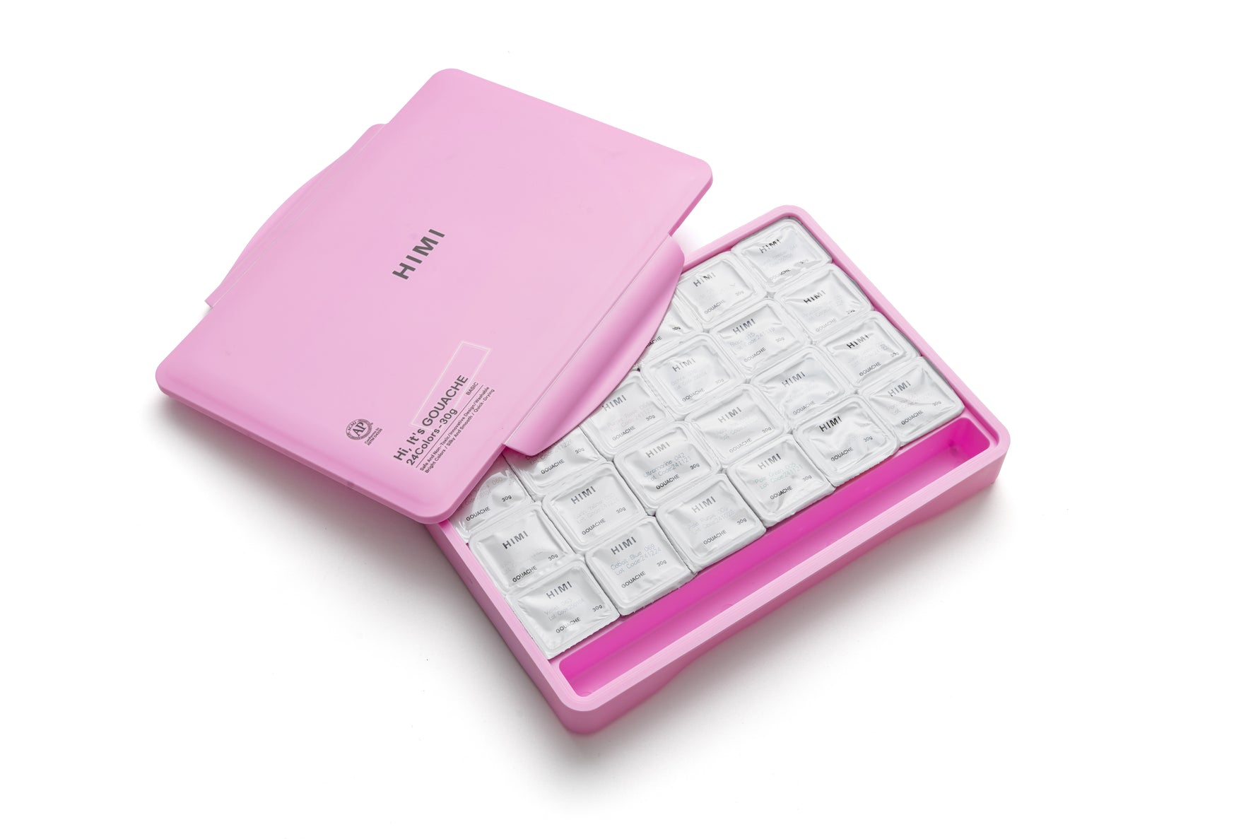 Himi Jelly Cup Gouache Set-24 Colours (Pink Case)
