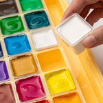 Himi Jelly Cup Gouache Set-18 Colours (Yellow Case)