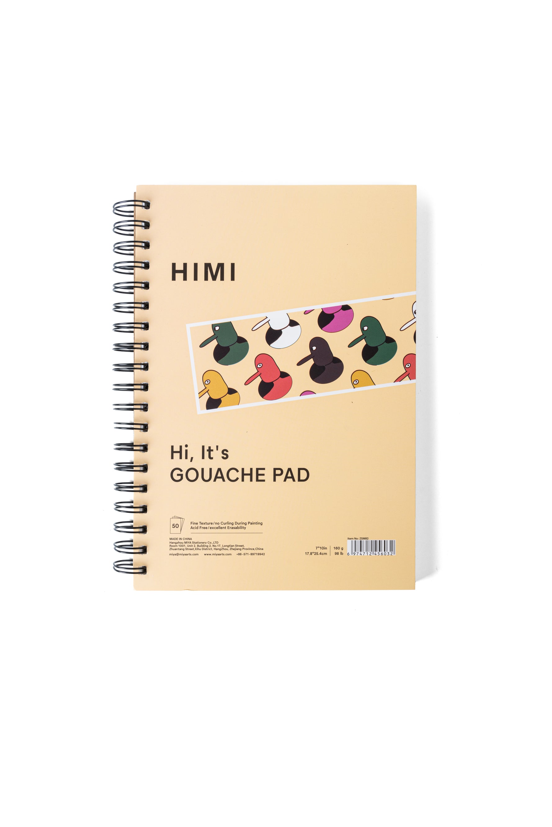 Himi Twin Cup Gouache Kit-72 Colours (Apple Green Case)
